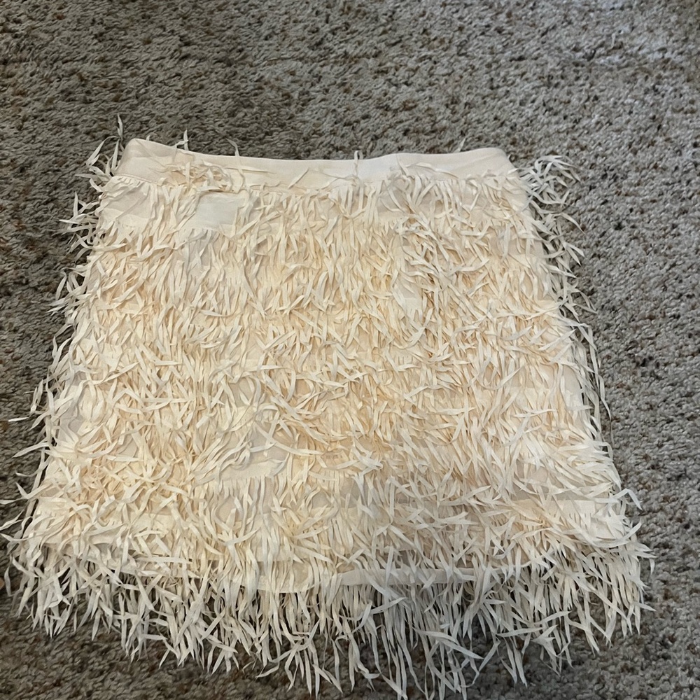 POL Cotton Blend Fringe Flapper Skirt - small